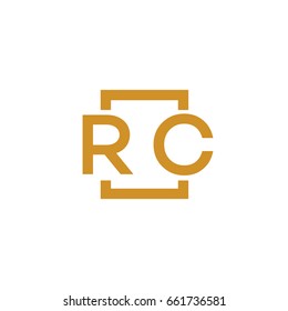 Simple RC initial Logo designs template vector illustration