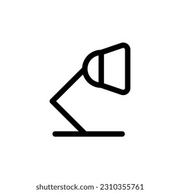 Einfache Lektüre Leuchtsymbol Symbol Schwarze Rahmenlinie Hochwertiger Vektorgrafik. EPS10