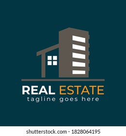 Simple Real Estate building Logo with elegant concept