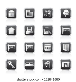 Simple Real Estate Icons - Vector Icon Set