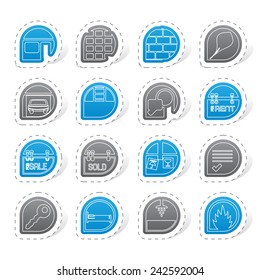 Simple Real Estate icons - Vector Icon Set