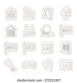 Simple Real Estate Icons - Vector Icon Set