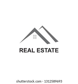 Simple Real Estate Logo Stock Vector (Royalty Free) 1312589693 ...