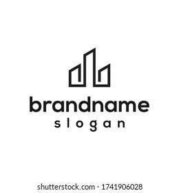 simple real estate logo design vector