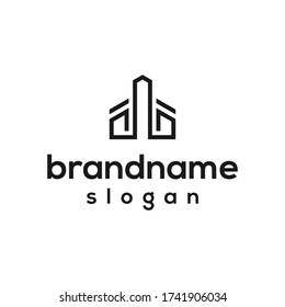 vector de diseño de logotipo inmobiliario simple
