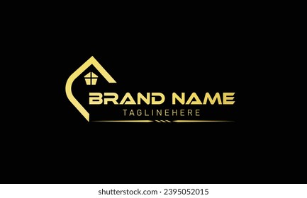 Logotipo inmobiliario simple. Símbolo retro de la casa de estilo geométrico lineal aislado en fondo blanco. Ilustración de vectores planos utilizable para elementos de plantilla de diseño de logotipos de arquitectura de construcción