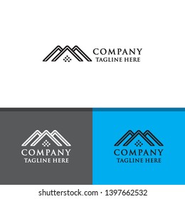 Simple Real Estate Logo Vector Template - Vector