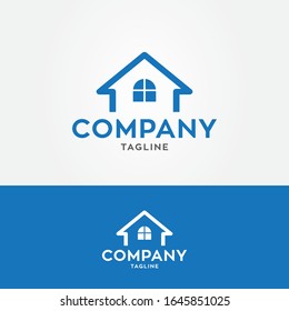 Simple real estate logo vector illustration template