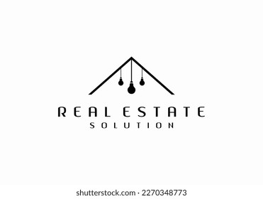 einfaches Immobilienlogo, Vektorgrafik