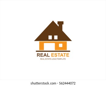 Simple real estate vector icon logo template design.