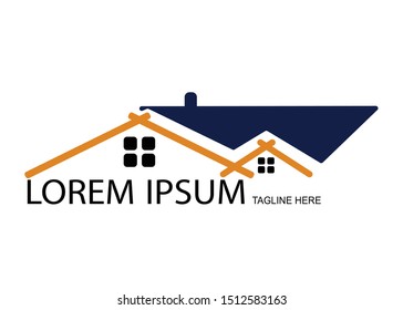 Simple real estate vector logo