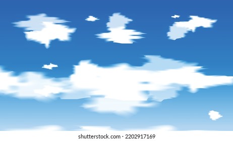 Einfache realistische Wolke mit blauem Himmel