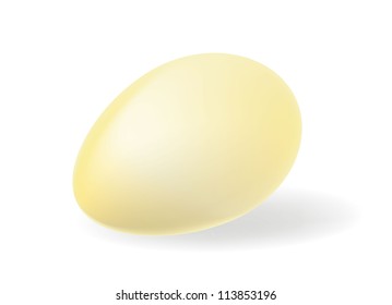 simple realistic egg on a white background