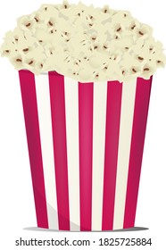 Simple and realistic popcorn illustration