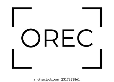 Simple REC icon. Video recording. Vector.