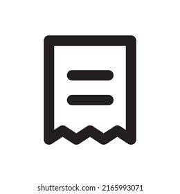 Icono de recepción simple, icono del contorno del vector sobre fondo blanco.	
