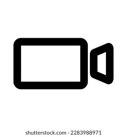 Cámara de grabación simple. Cámara de video retro. Vector.