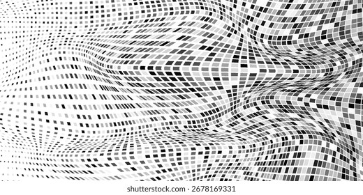 Textura de gradiente de meio-tom pontilhado de retângulo simples. Desaparecimento da arte do plano de fundo do ponto polka