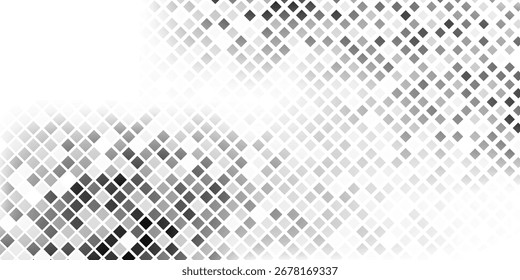 Simple rectangle dotted halftone gradient texture. Vanishing polka dot background modern abstract