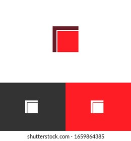 Simple rectangle fintech logo design concept. Crypto logomark illustration. Can representing node, cyber, tech, data, blockchain, program, ai, system.