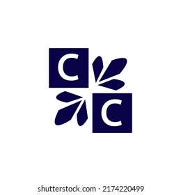 Einfaches Rechteck und moderne CC-Briefkunst, Symbol, Logo-Design für Ihr Unternehmen und Ihr Unternehmen