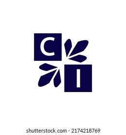 Simple rectangle and modern DI letter art, symbol, logo design for your company and business