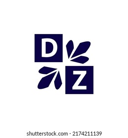 Simple rectangle and modern DZ letter art, symbol, logo design for your company and business