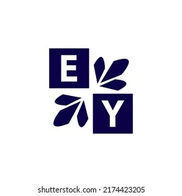 Simple rectangle and modern EY letter art, symbol, logo design for your company and business