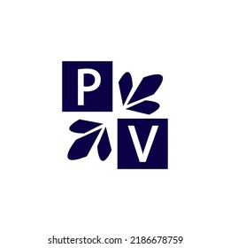 Rectángulo simple y arte moderno de letras fotovoltaicas, símbolo, diseño de logotipo para su empresa y negocio