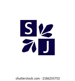 Simple rectangle and modern SJ letter art, symbol, logo design for your company and business