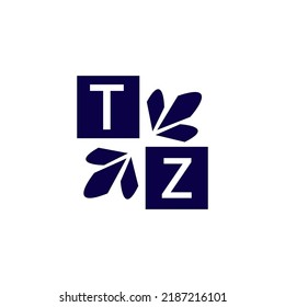 Simple rectangle and modern TZ letter art, symbol, logo design for your company and business