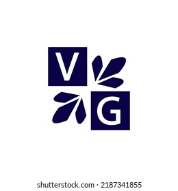 Simple rectangle and modern VG letter art, symbol, logo design for your company and business