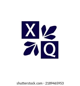 Simple rectangle and modern XQ letter art, symbol, logo design for your company and business