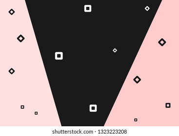 Simple rectangular background. Horizontal pattern with geometric shapes. Vector illustration.