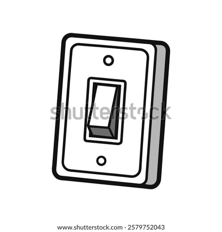 Simple Rectangular Light Switch – Clean Vector Design