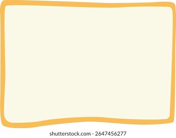 Simple rectangular note with soft wavy golden border, hand-drawn aesthetic, suitable for journaling, digital scrapbooking, or label layouts.