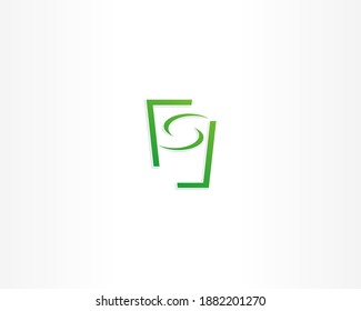simple recycle concept logo design icon