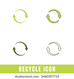 Simple Recycle icons in different designs vector set