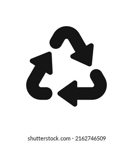 A simple Recycle silhouette. Recycle flat icon vector illustration for UI graphic design.