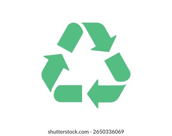 Simple recycle symbol icon vector illustration