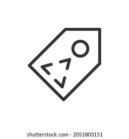 Simple recycling line icon. Premium symbol in stroke style. Design of recycling icon. Vector illustration.