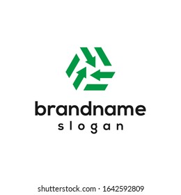 simple recylce logo design vector