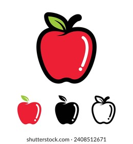 Simple Red apple vector illustration