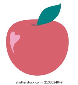 Ilustración simple de manzanas rojas en estilo plano