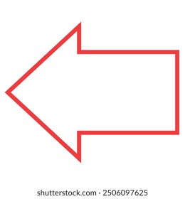 Simple Red Arrow Design Vector Icon Illustration