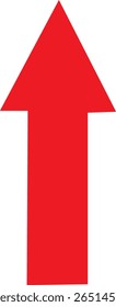 Simple Red Up Arrow Icon Geometric Shape Directional Indicator Symbol Sign red arrow