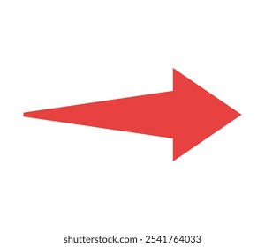 Vector de ilustración de icono de flecha roja simple