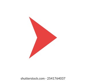 Einfach roter Pfeil, Symbol, Vektorgrafik