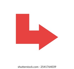 Simple red arrow icon illustration vector
