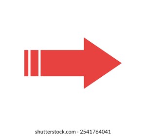 Simple red arrow icon illustration vector